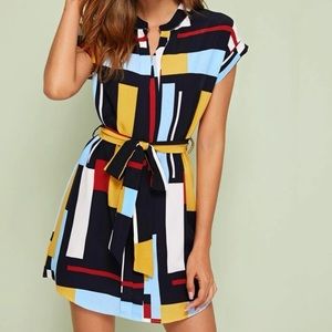 Multi Colored T-shirt Dress | Size: S